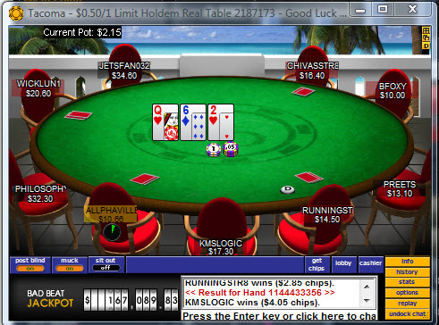 The UltimateBet New Cereus Interface