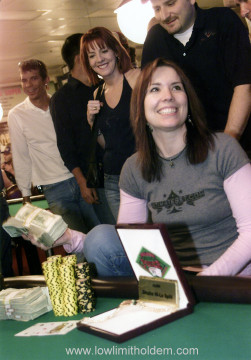 Annie Duke Smiling with Money
